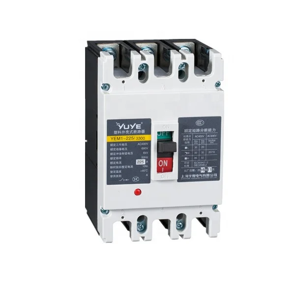 Автоматический выключатель YUYE YEM1, серия AC MCCB, литой корпус, 4 полюса, 100A,160A,180A,225A 3P