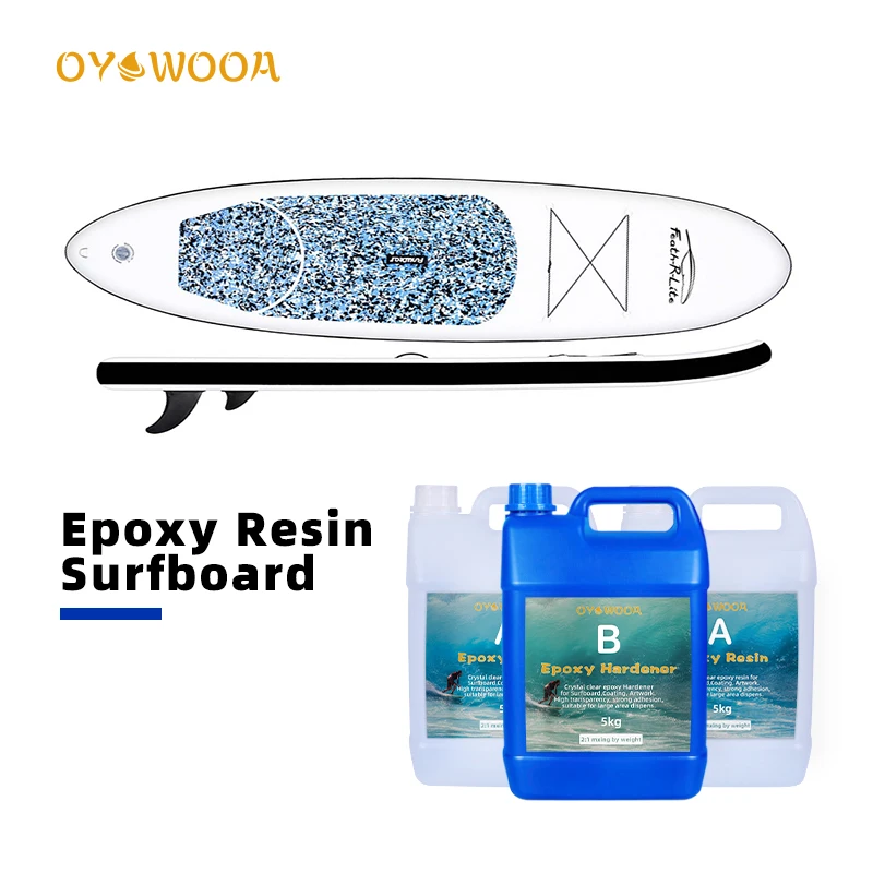Marine acid-resistant seawater surfboard 2:1 glue coating glass fiber resin transparent crystal ab glue art epoxy resin