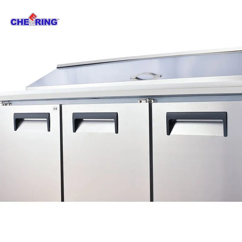Commercial Restaurant Kitchen Equipment Pizza Prep Table Refrigerated Pizza Counter