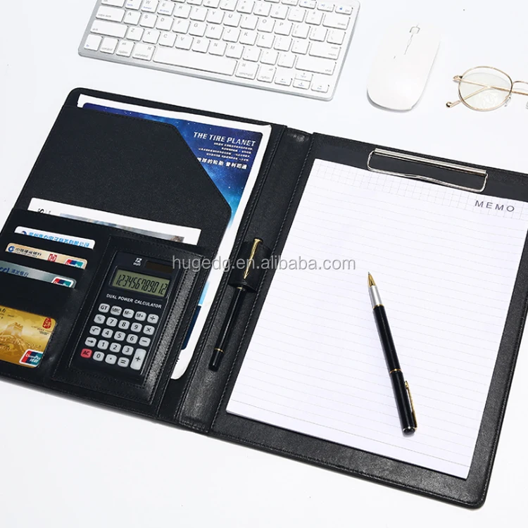 Custom personalized mens leather folders business portfolio