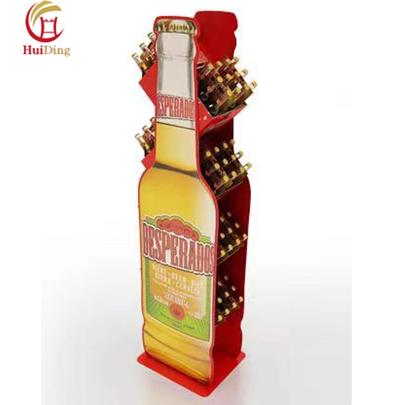 Supermarket Wine Retail Store Standing Liquor Bottle Storage Rack Soda Water Beverages Drink Display Stand For Coca Cola