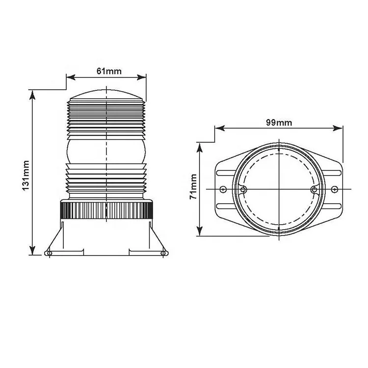 12-110v DC High Brightness Flashing Magnet Base Led Beacon Lamp Forklift Truck Led Warning Lights Amber Color