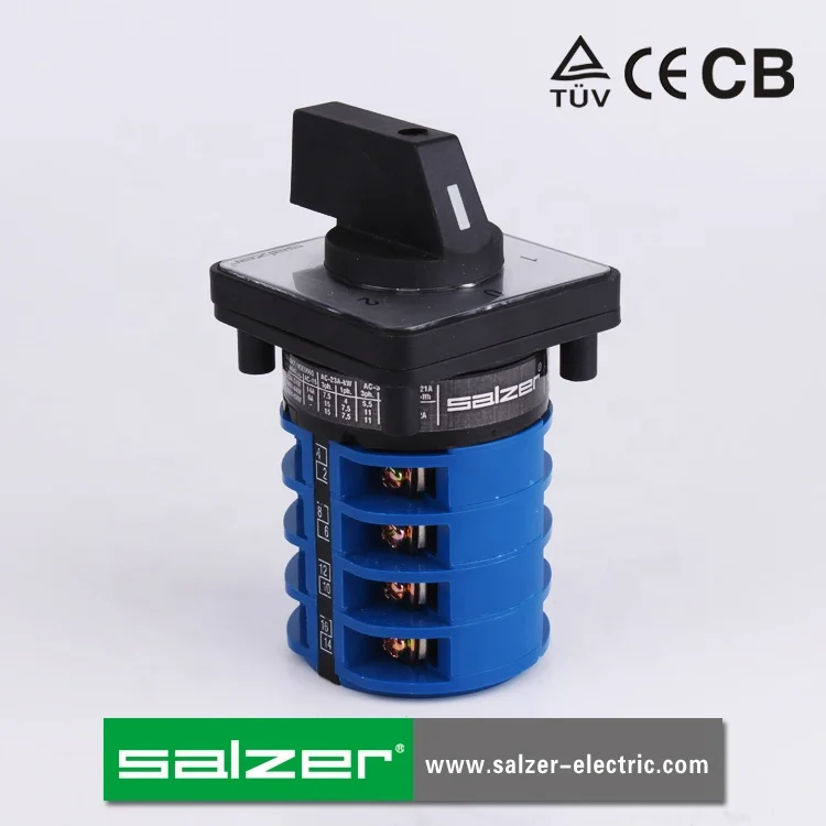 Salzer SA32 32Amp 1-0-2 4Pole 61028 Manual Change over Switches rotary cam switch selector (TUV,CE and CB Approved)