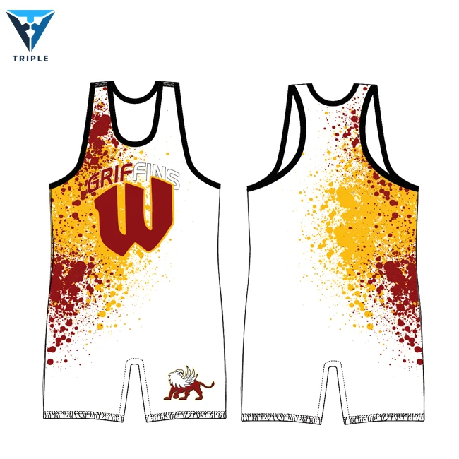 Hot sale wrestling singlet pattern colorful men wrestling singlet custom kids wrestling singlet