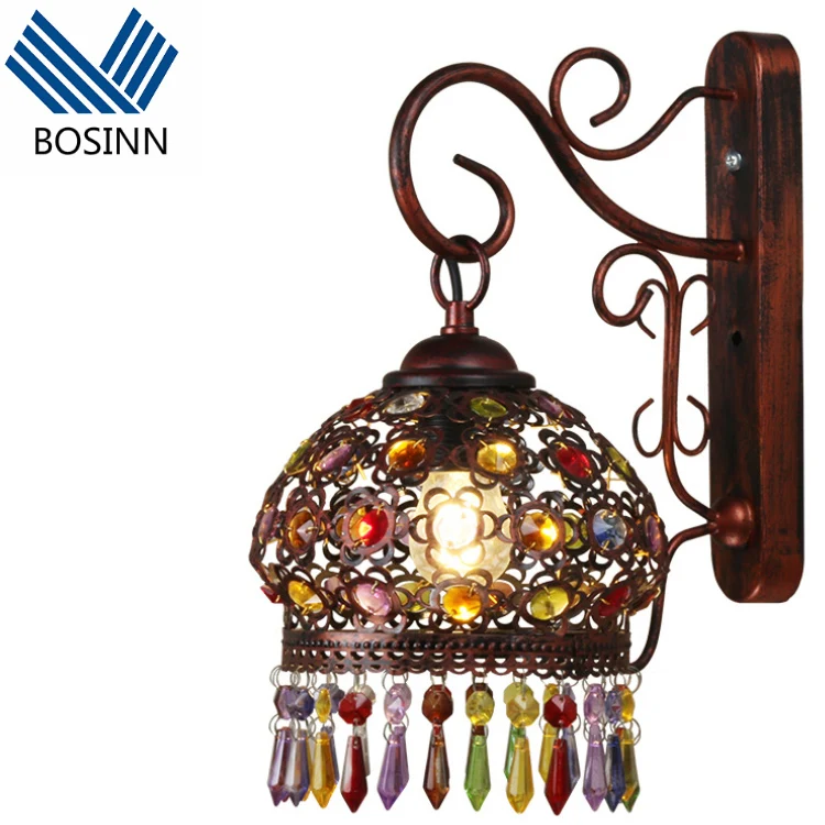 Victorian Tiffany Wall Lamp with Stained Glass Shade Bedside Wall Light Sconce Living Room Hotel Corridor Lighting