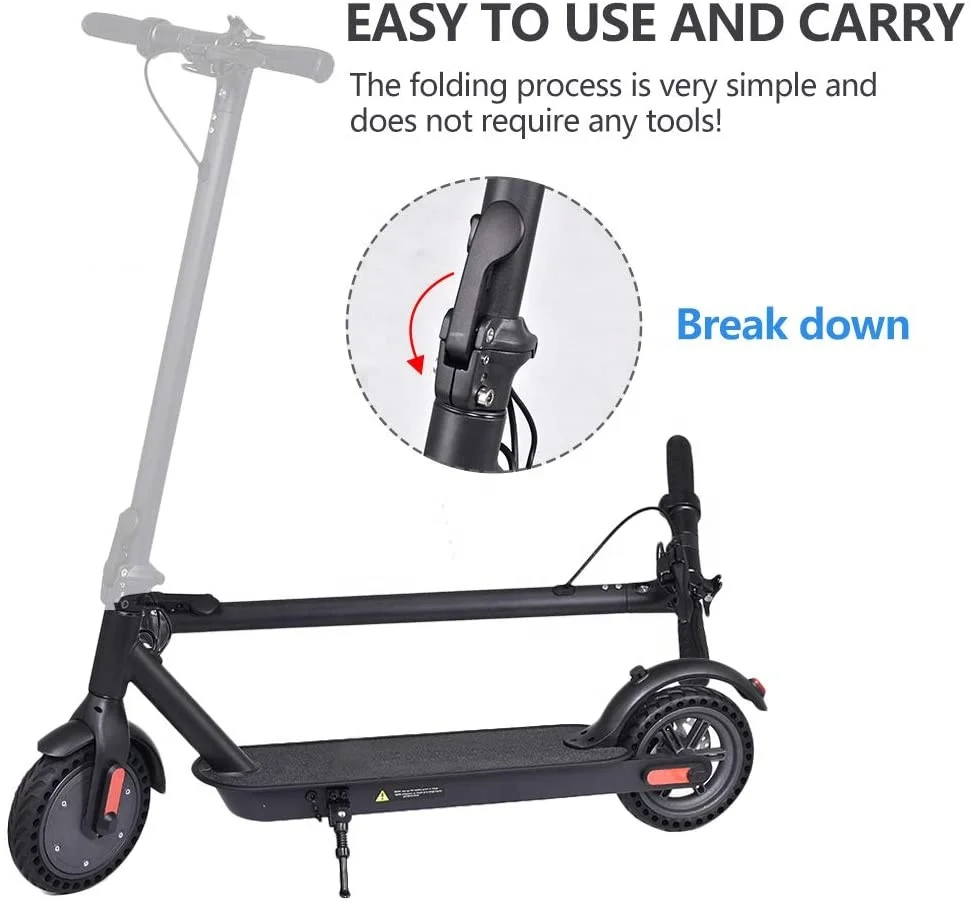 Hot selling us eu warehouse  dropship 2 wheel 250w 8.5 inch foldable popular china Cheap electric scooters for adult