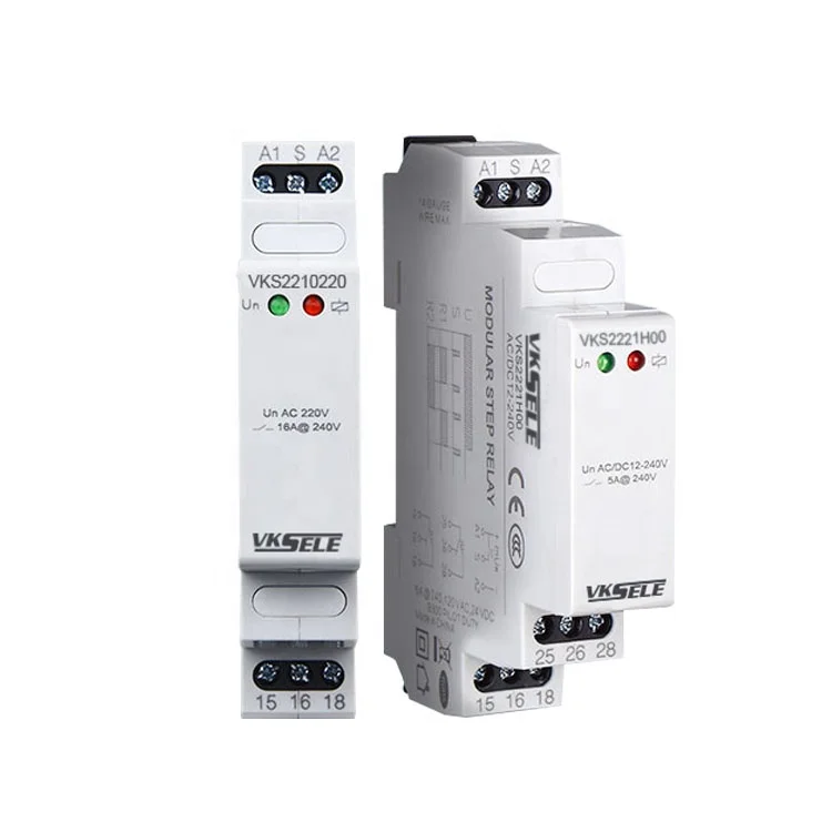 Пошаговое реле Сменное SPDT DPDT DIN-рейка пошаговое VKS2210 VKS2220 VKS2221 VKS2222 VKS2223 AC12 24 110 220 В