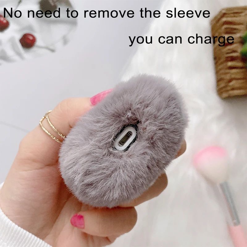  Плюшевый чехол BOORUI kawaii для air pods pro роскошный модный защитный наушников airpods 1 2