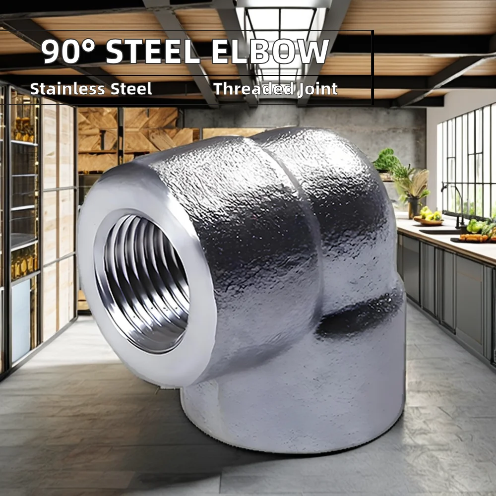 316/304 Stainless Steel Elbow 90 Degree Welded Pipe Fittings with Bsp Thread Polished Surface Sanitary Use ASTM/JIS Standard