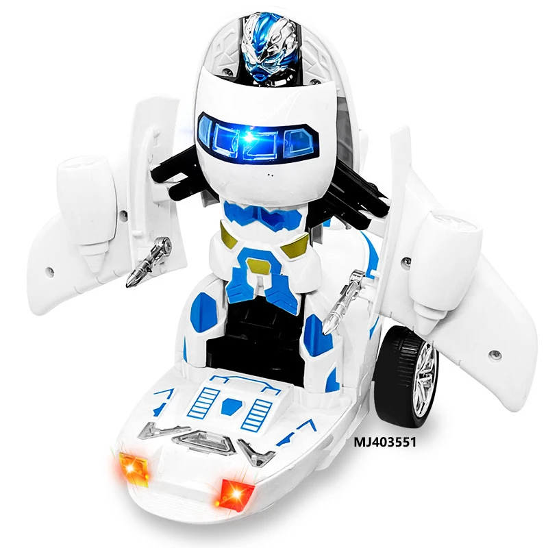 Детская игрушечная Беговая железная дорога 2-в-1 Boeing самолет деформации робот с легкой