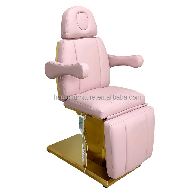 pink leather cover massage table facial chair spa beauty salon esthetician facial chair