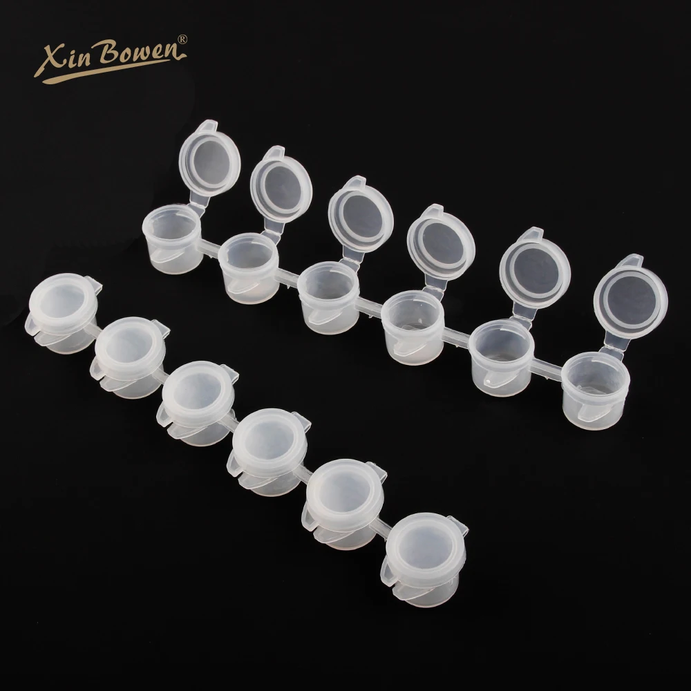 Xinbowen Factory 3ml*6 Reusable Mini Art Empty Paint Pots Paint Strips for Acrylic Watercolor Set Painting 3ml Glass Paint 3 Ml