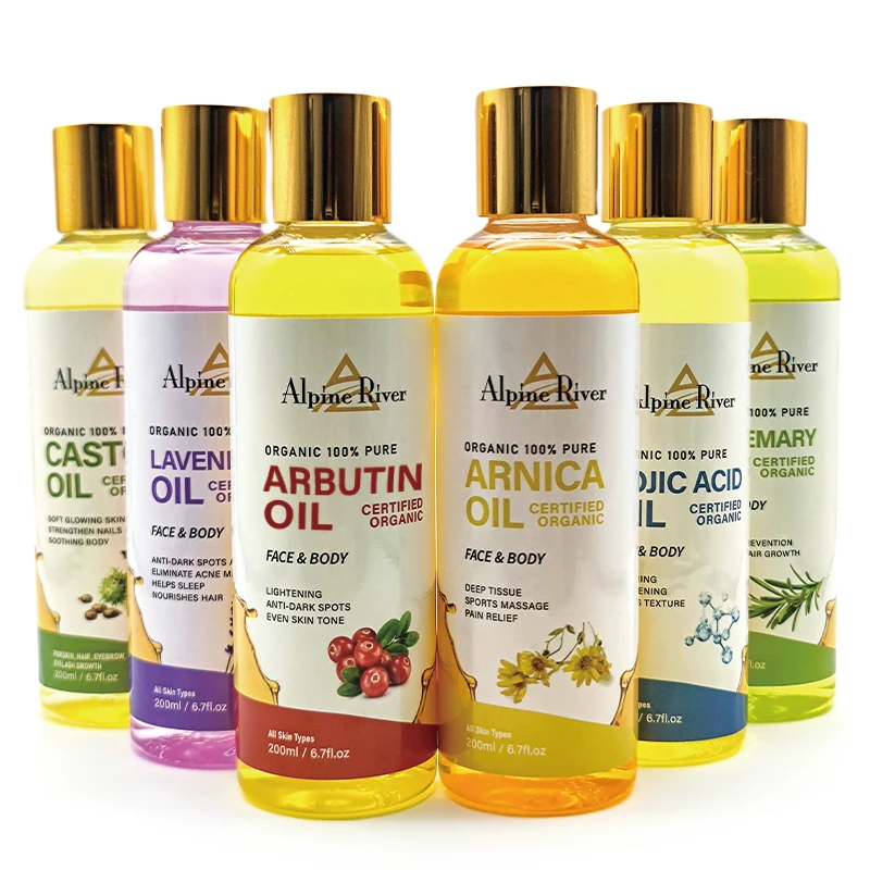 Alpine River 100% Natural Organic Body Whitening And Moisturizing Carrot Papaya Arbutin Olive Batana Busserole Oil For Dark Skin