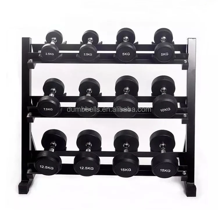 Hot Selling Custom Logo Black Rubber Hex Dumbbell Lbs Home Gym Hexagon Dumbbells kg Weights Set 20kg 50kg Hex Rubber Dumbbells