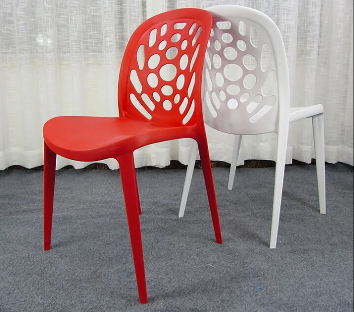 High - quality low - price manufacturers wholesale wedding banquet activities plastic chair can be stacked hole hole chair
