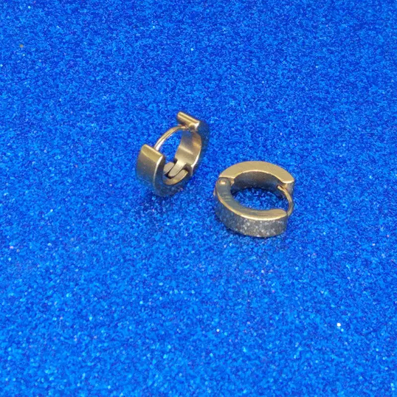 Stainless Steel hoop earrings black gold Piercing earring stud ear rings men studs