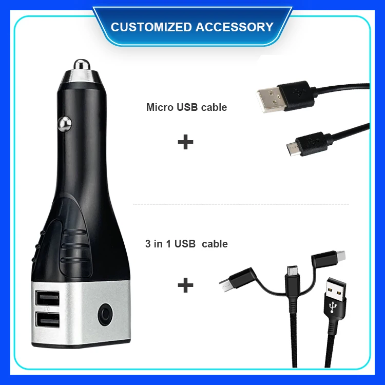 Emergency 6-in1  USB Car Charger Tool Car Crash Safety Device With Glass Window Breaker Seat Belt Cutter  2200mAh Power Bank