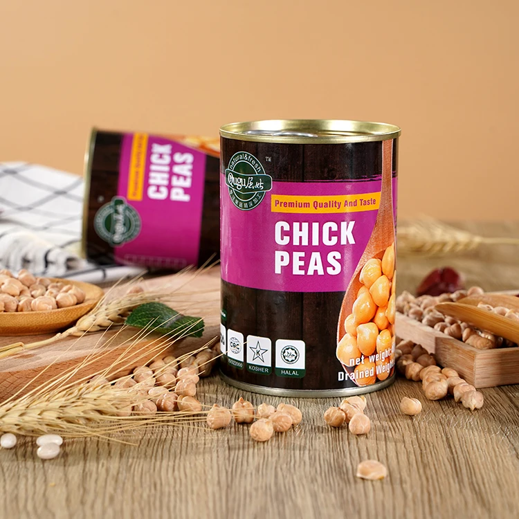 Top Chinese Quality Canned Chick Peas Ready to Eat Healthy Legumes Preserves Cooked Chickpeas In Jar For Supermarket/Wholsale