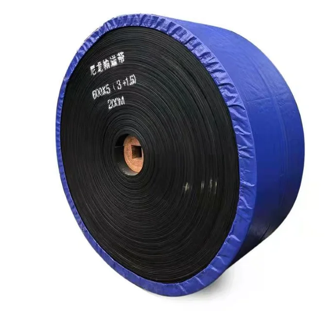 Rubber flat conveyor belt gravel cement plant stone coal mine