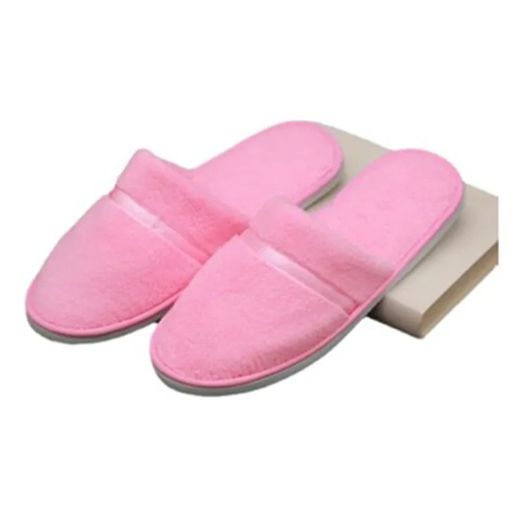 Men and women couple custom logo personalized washable disposable customer service star sheraton plush spa luxury hotel slippers
