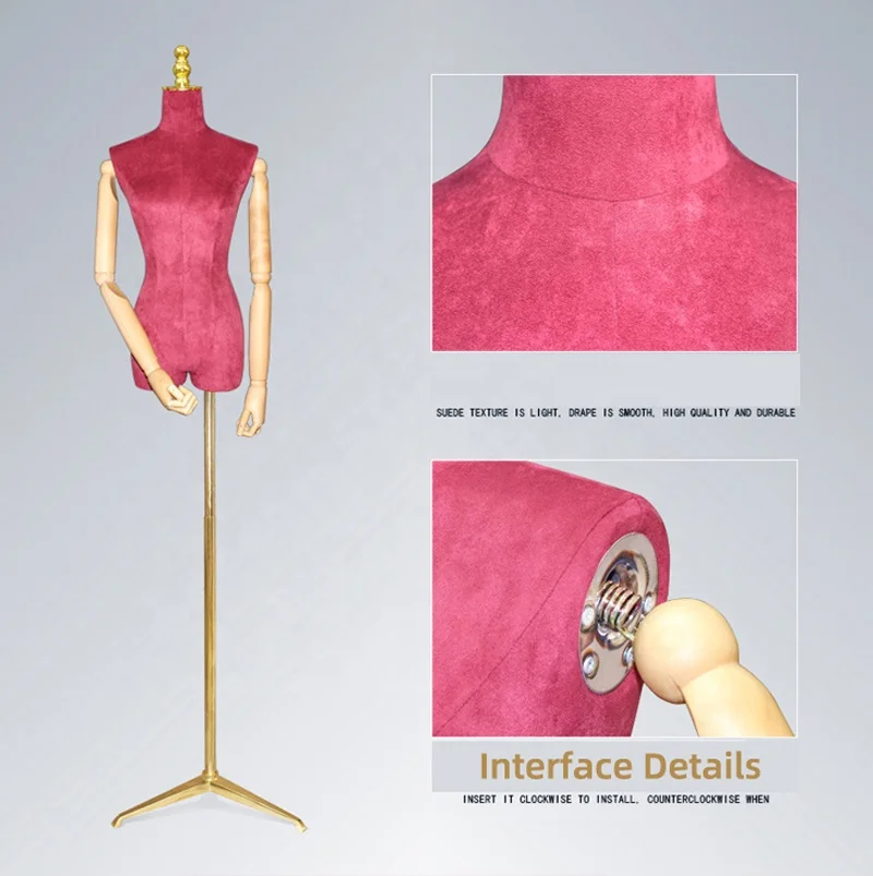 Модный Манекен на половину тела с базовым манекном женский манекен тканевым покрытием торс