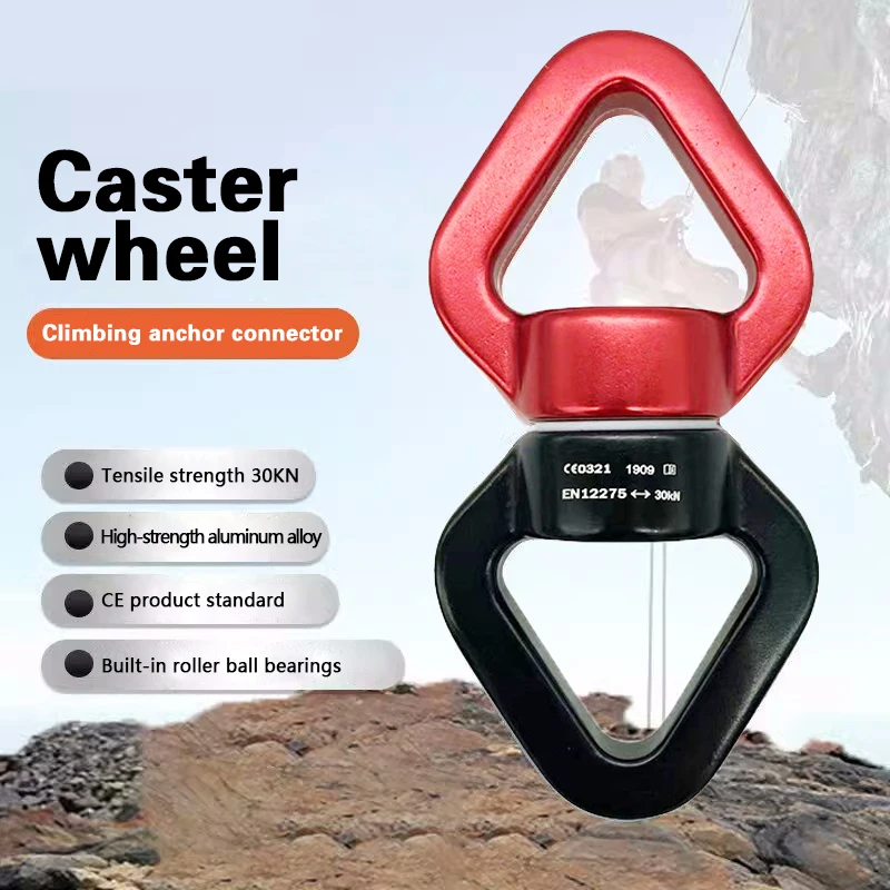 30kn Bearing Swing Swivel Device 360 Rotational Hanging Swivel Hook With 2 Carabiners Connector For Aerial Yoga