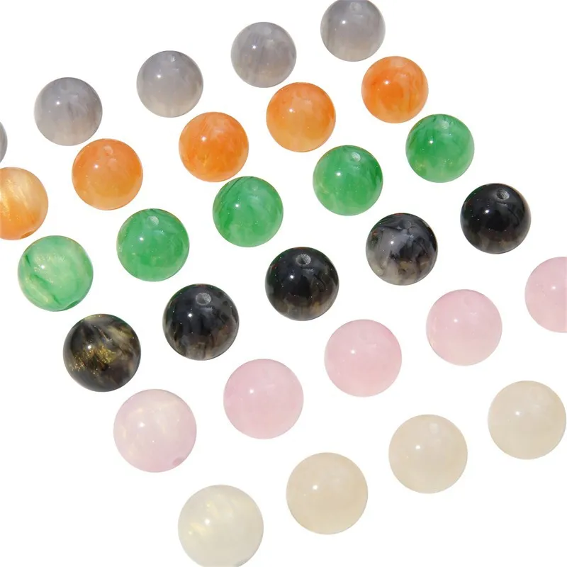Religious Muslim Favors Glass Beads Colorful Wedding Crackle Glass Crafts Coating Pearls For DIY Jewelry