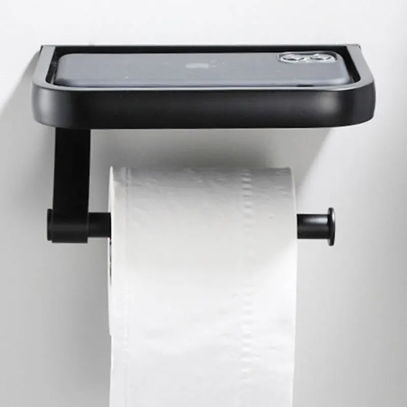 Stainless steel paper towel box multi-function hole-free bathroom toilet paper towel holder toilet paper holder