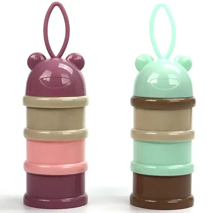Hot Sell Factory Supply Baby Milk Powder Storage Box  3 Layer Safety Milk Powder Plastic Container