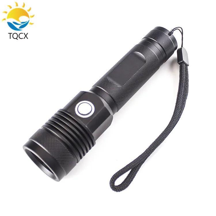 Outdoor Waterproof LED Diving Light USB Rechargeable Tactical Light Mountain Bicycle Flashlight