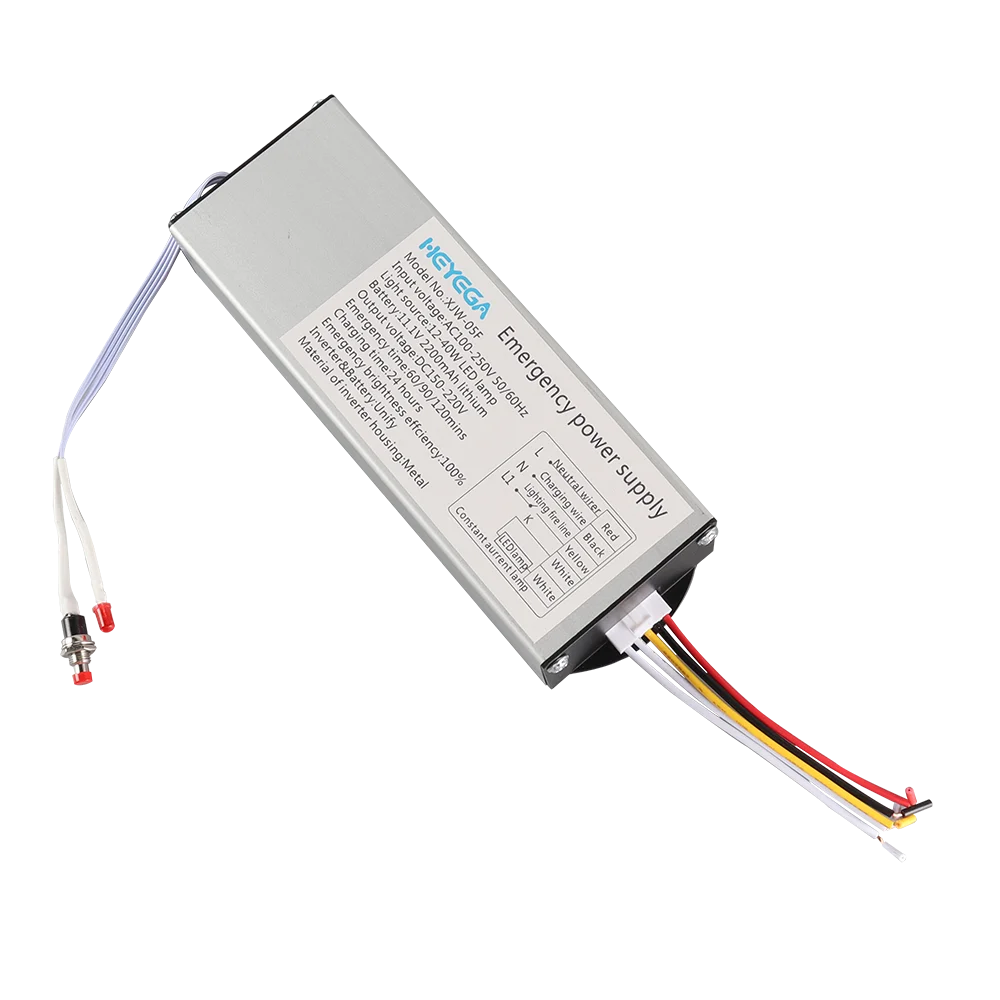 Оптовая продажа, аварийный источник питания, постоянный ток, 150-220 В, светодиодный светильник, металлическая аварийная лампа 40 Вт, подключение, неразъемный светодиодный драйвер, литиевый, 24 часа