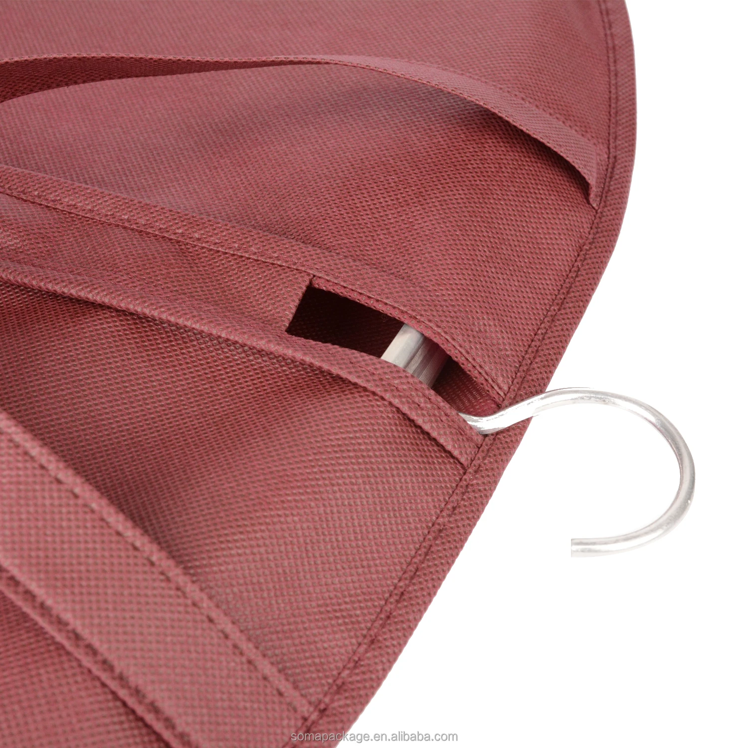 High Quality Leather Frosted Food Delivery Jacket Foldable Garment Bag 3 In 1