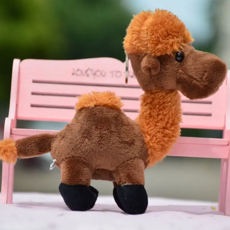 Promotion 15cm kawaii Soft mini keychain plushies toys Camel Key chains cute stuffed animals & plush toys Miniature Keychain