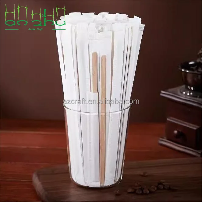 Высококачественные пищевые бамбуковые деревянные чайные кофейные Палочки Мешалки экологически чистые Упакованные мешалки для напитков