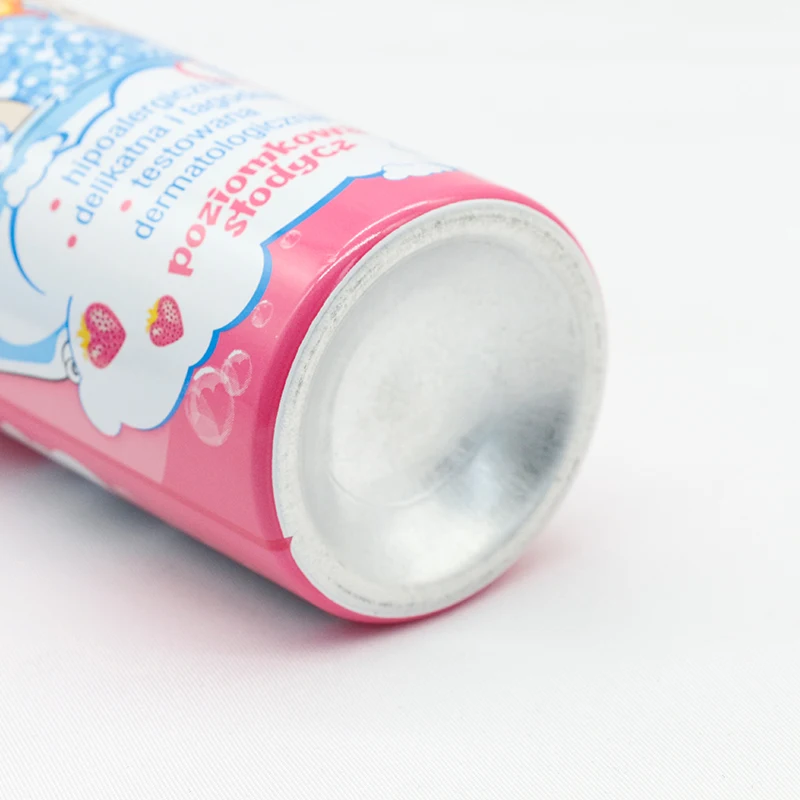 
Custom printed empty aerosol aluminum cans foam spray can mousse shampoo cleanser packaging bottle 