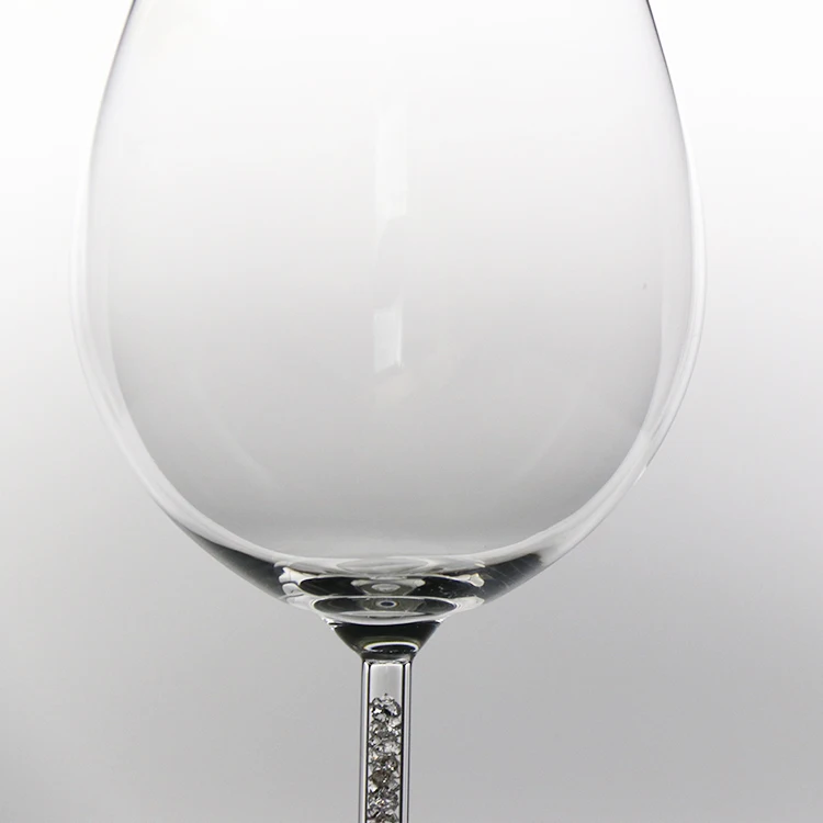 Lead free champagne flute crystal 670ml wedding glass set with gold color crystal stem drinking wine glass cup love gifts goblet