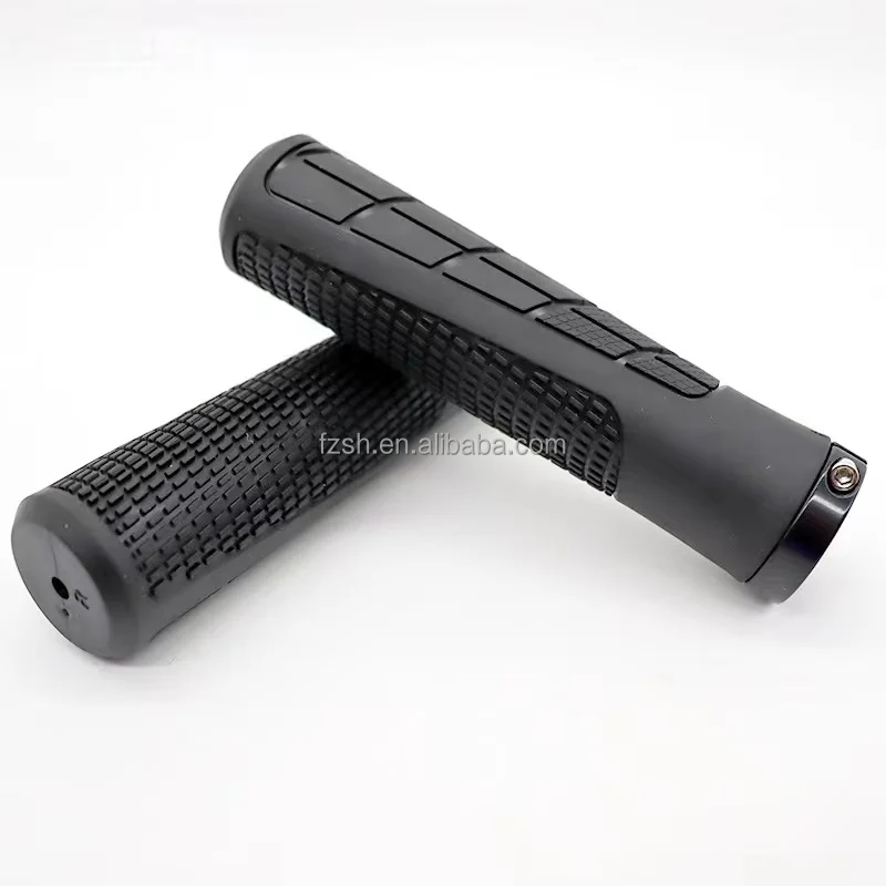 Bicycle Mtb Wapped Handlebar Grips Anti Slip Lock Ring PVC Block Bicycle Handlebars Black Cover Mountain Outdoor Bike