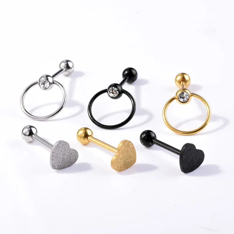 Body Jewelry Stainless Steel Free Love Lip Rings