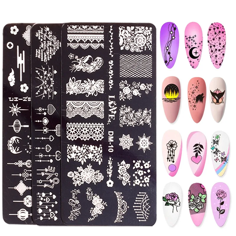Custom Pattern Design Nail Stamping Plate New Pattern Private Label Nail 3d Stamping Plates