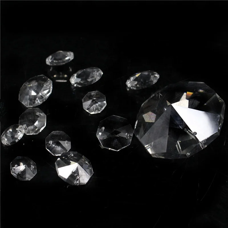 K9 14mm machine cut crystal glass octagon beads for chandeliers beads jewelry bead chandelier