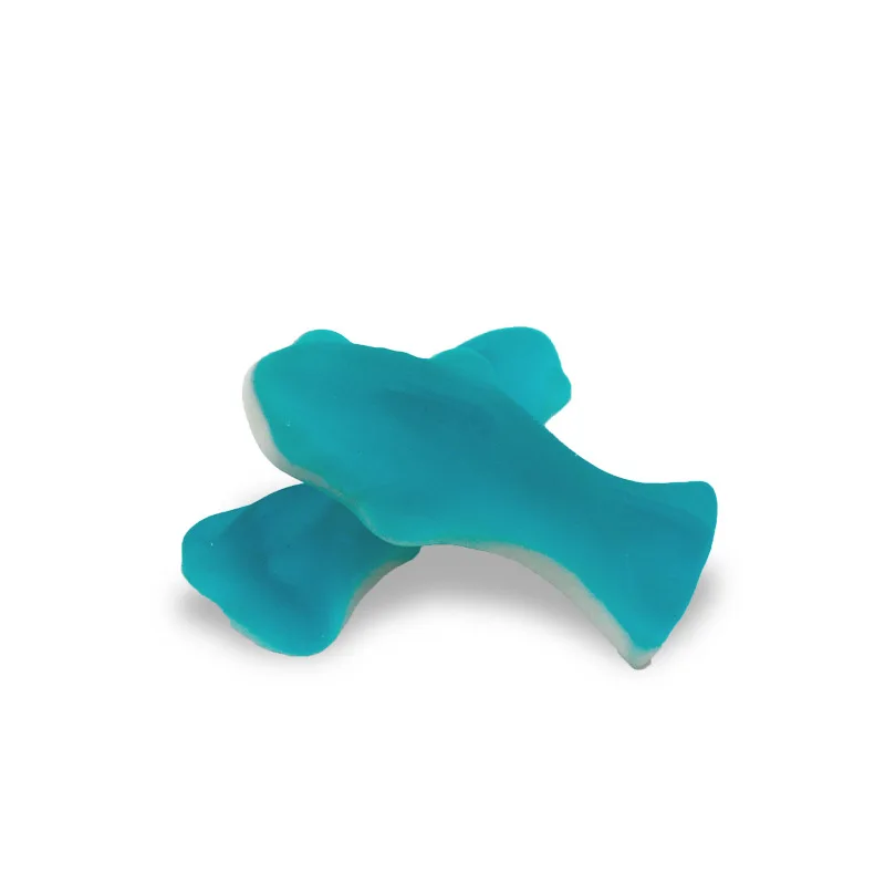 Fruity soft sweet blue whale gummy candy for kids