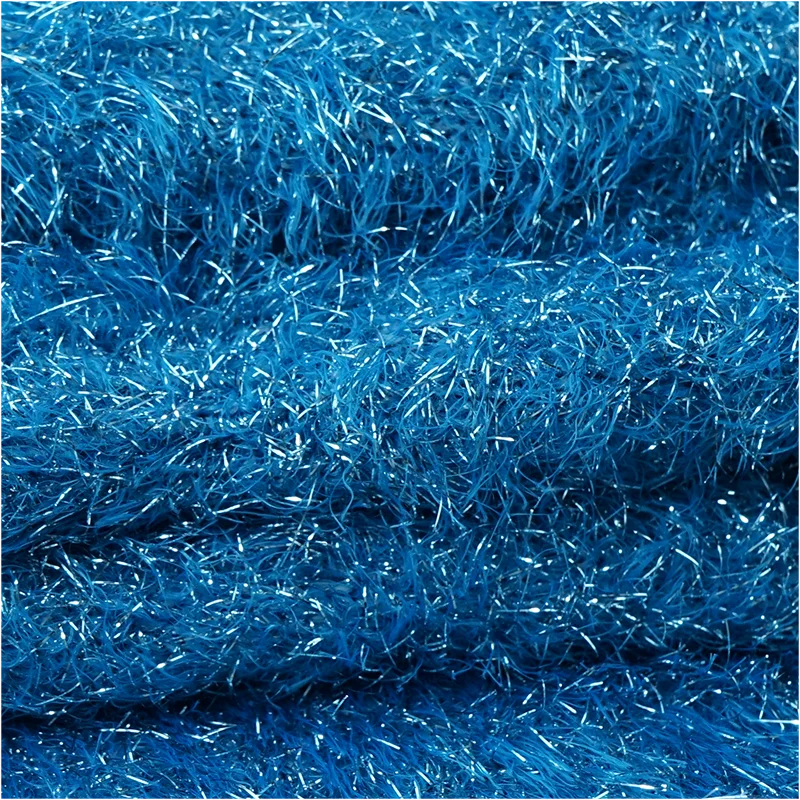 Wholesale Flash yarn 60% Polyester 40% Metallic Dazzling Clothes Fancy Feather Yarn