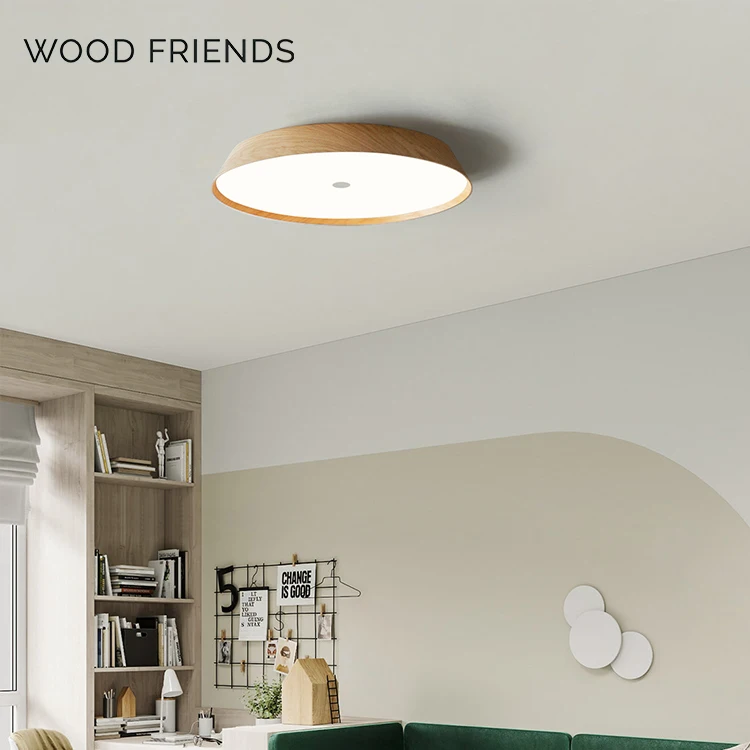 Surface Mounted Wooden Border Indoor Corridor Led Ceiling Lights For Home Ceiling Living Room