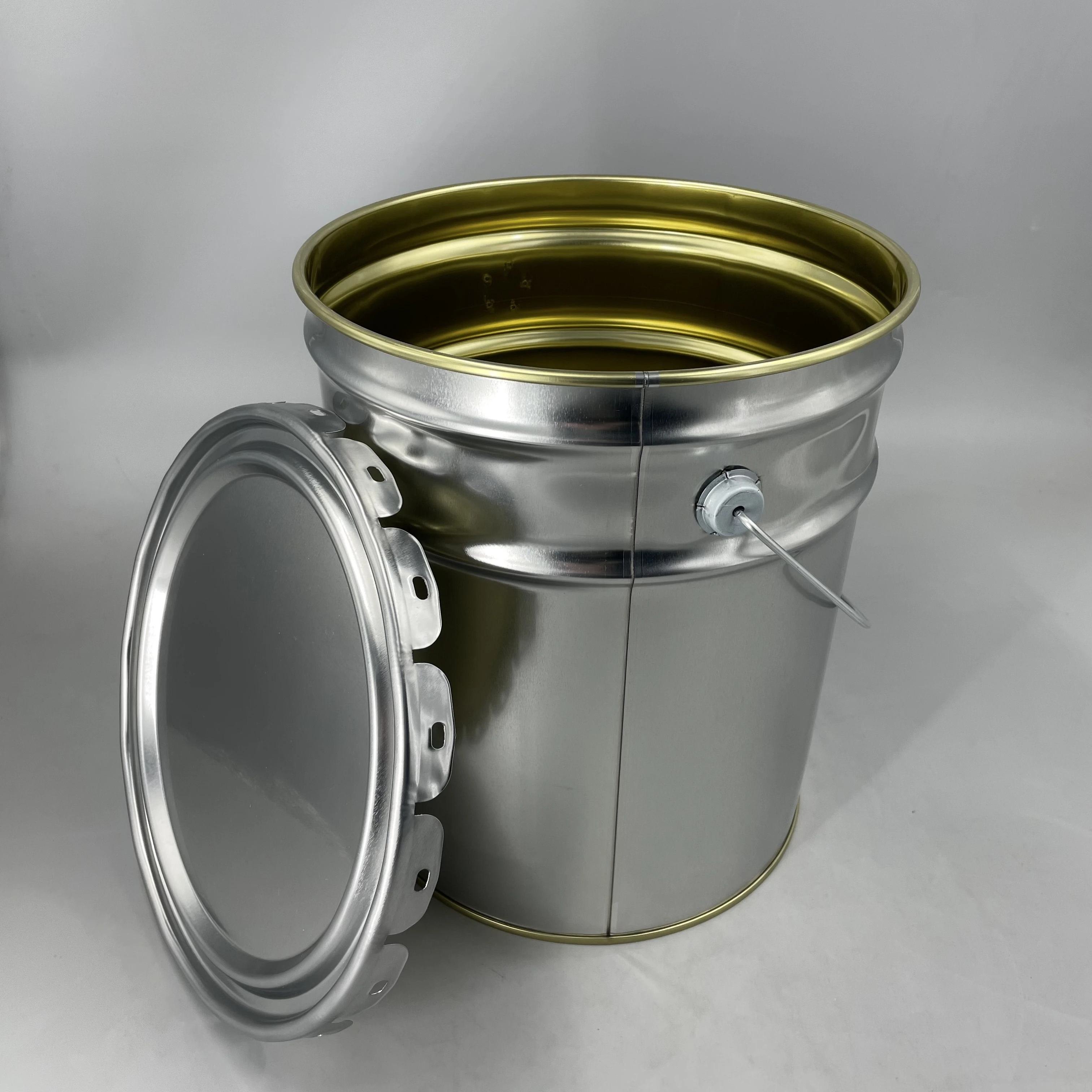 5 gallon tin pail for packaging water base paint or solvent base paint,20 litre metal bucket,paint drum with lug lid