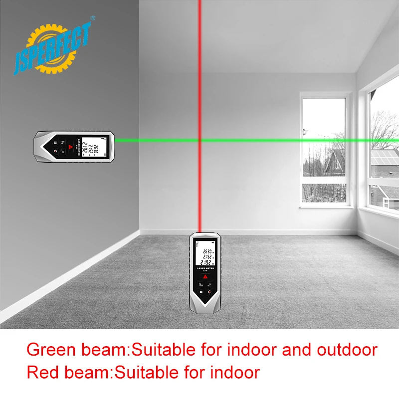 Custom logo 60m digital light meter range finder measures feet