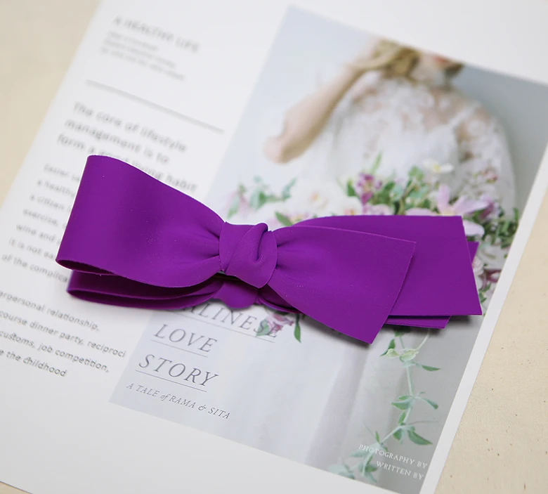 Neoprene clip hairpin made in Korea Best selling ribbon clip hairpin is very strong and sophisticated Bulk order available