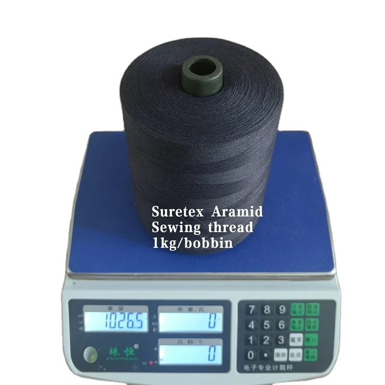 China Factory 30S/3 Black Color Cut Resistant Para Aramid Spun Yarn Ne30/3 Kevlar Thread Nm50/3Aramid Yarn For Sewing