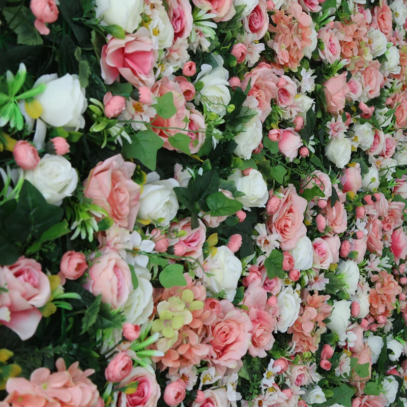 new style more leaf wall decor flowers wall red roses wedding party decoration flower wall