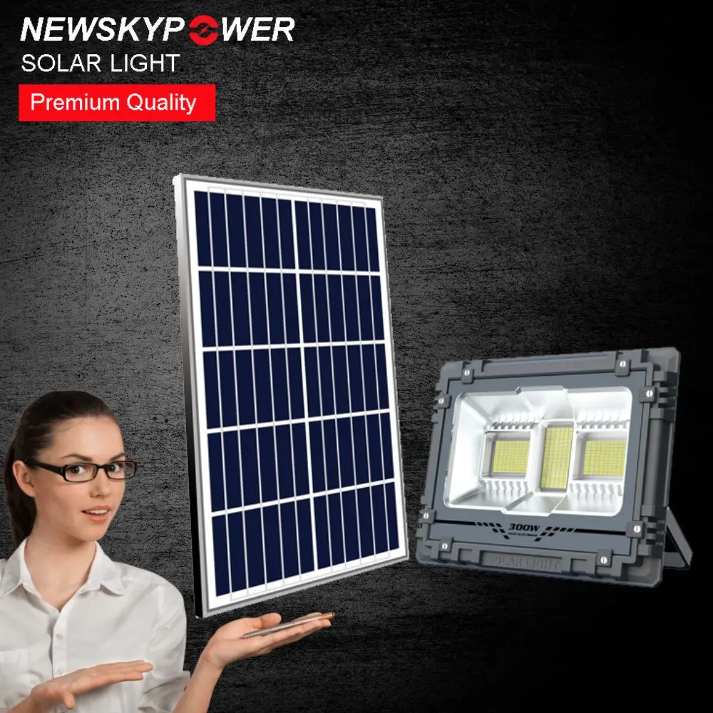 Aluminum High lumens outdoor security waterproof IP65 Auto work solar flood lights with CE 30W 40W 80W 60W 100W 200W 300W 500W