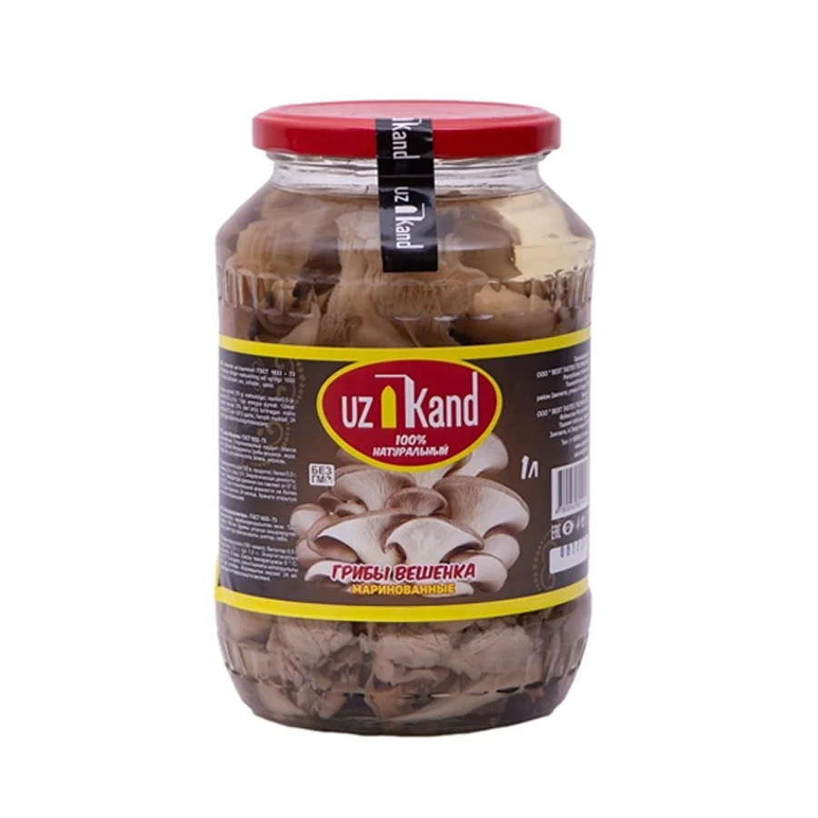 1L Natural Canned Preserved Mushrooms from Uzbekistan Spicy Salted Vinegar Pickled Mushrooms for Food